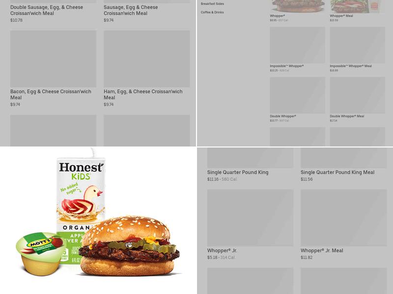 Burger King Menu