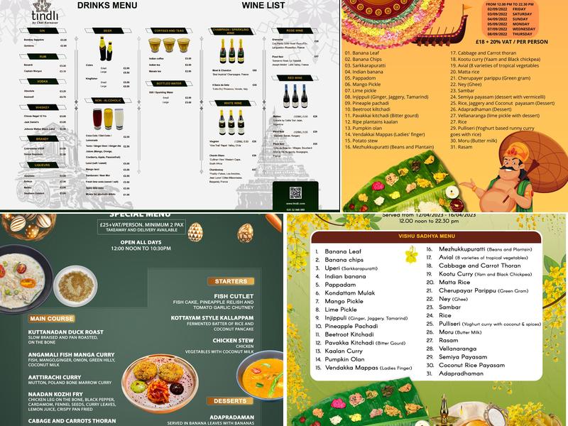 Tindli by Chef Karnavar Menu