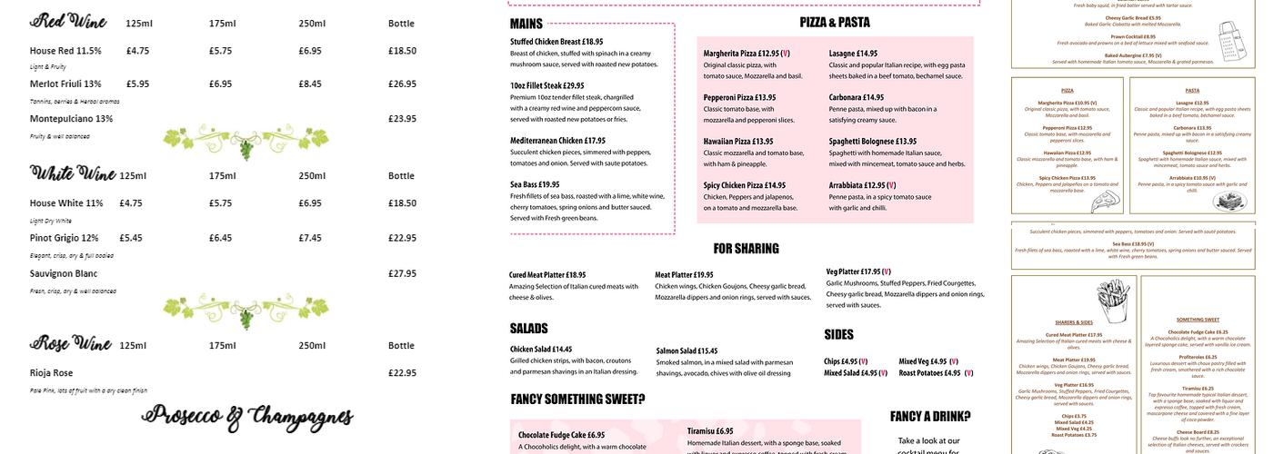 Memory Box Cocktail Bar Menu