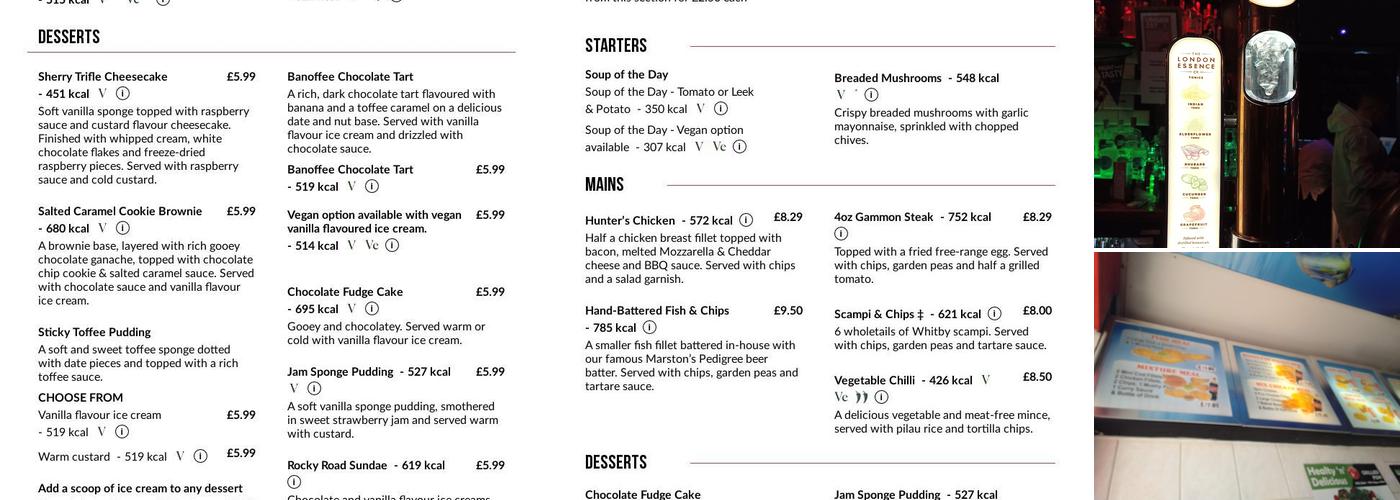 Porter and Sorter Menu