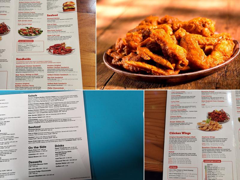 Hooters Menu