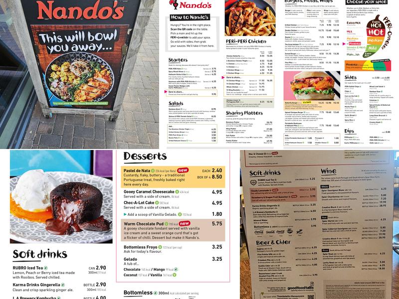 Nando's Croydon - Colonnades Menu