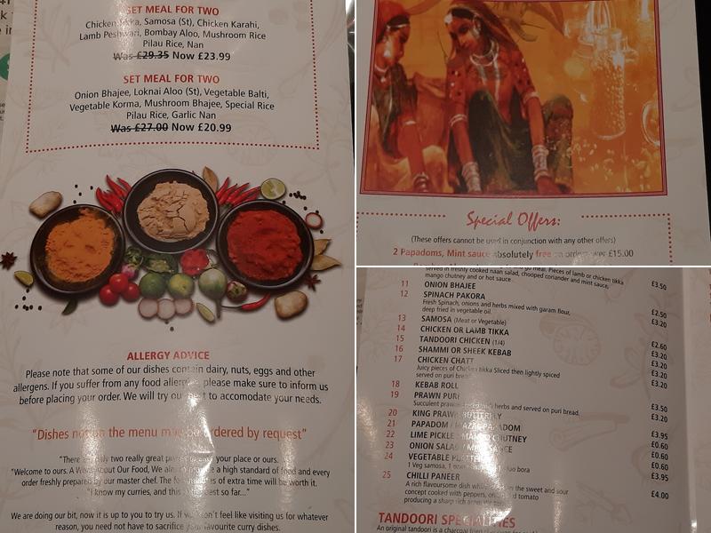 Mazala Indian Takeaway Croydon Menu