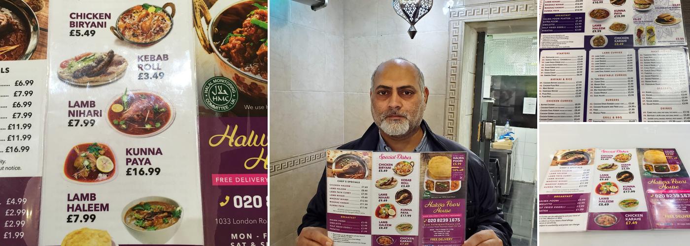 Halwa Poori House Menu