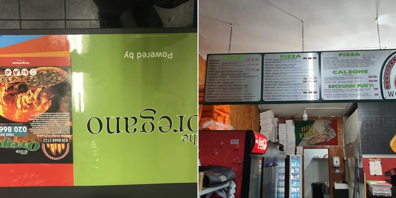 The Oregano Pizza Purley Menu