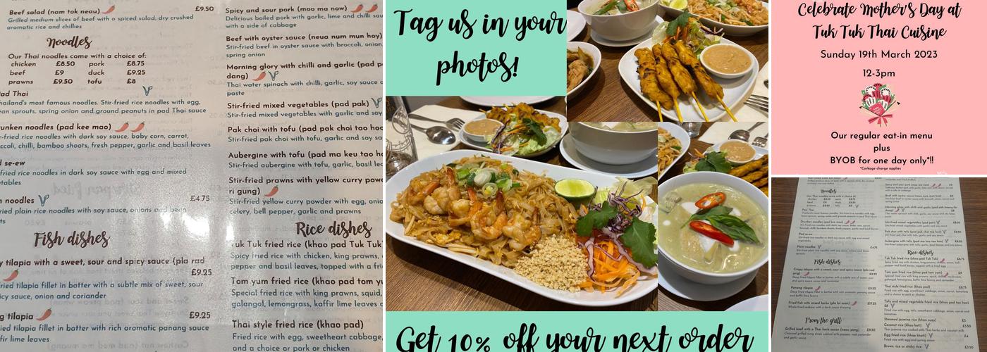 Tuk Tuk Thai Cuisine Menu
