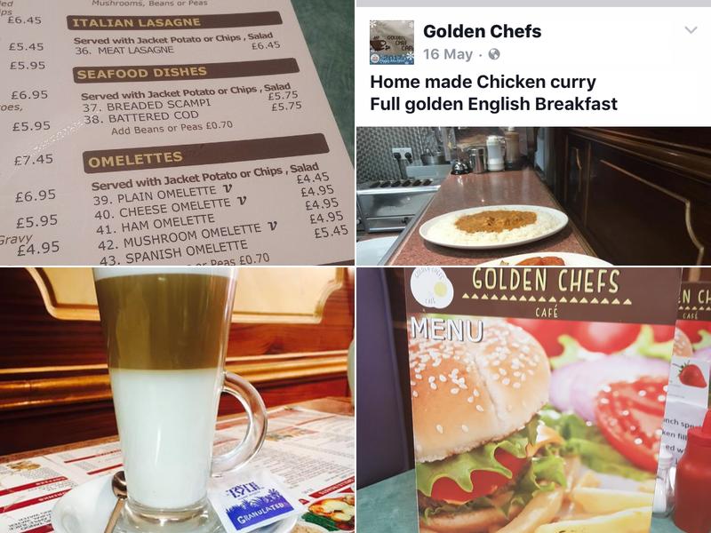 Golden Chefs Cafe Menu