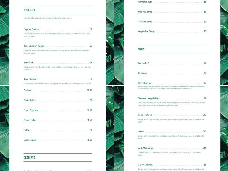 Good Life Jerk Centre Menu