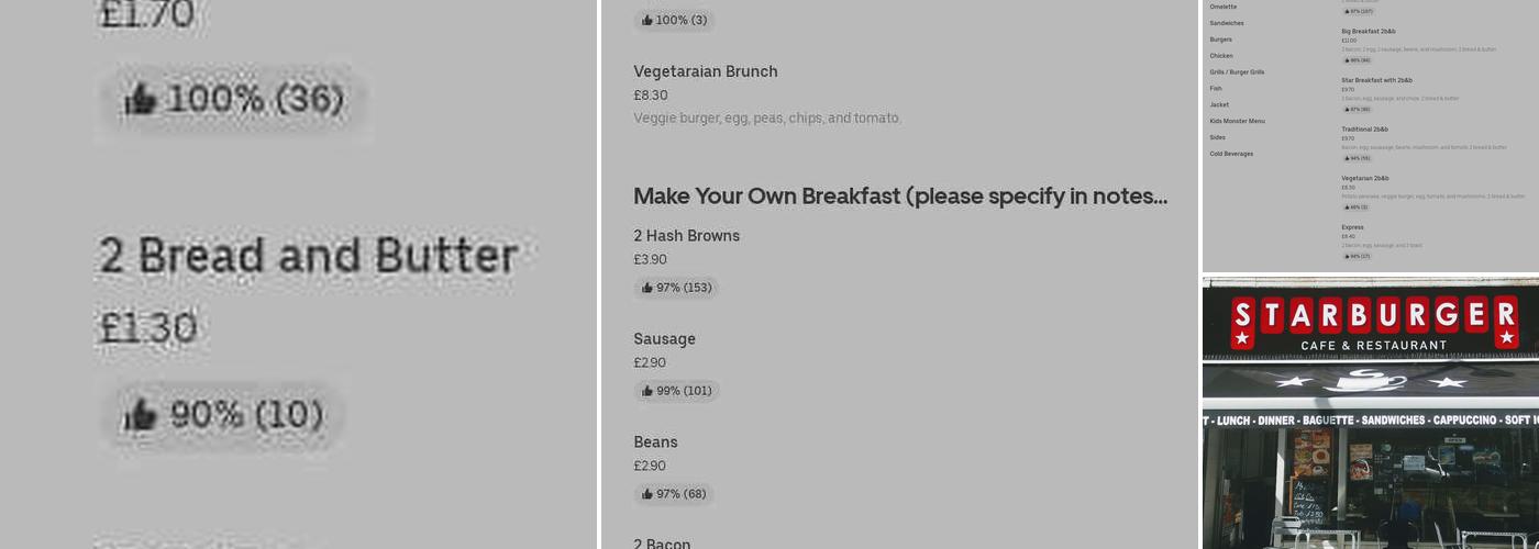 Starburger New Addington Menu