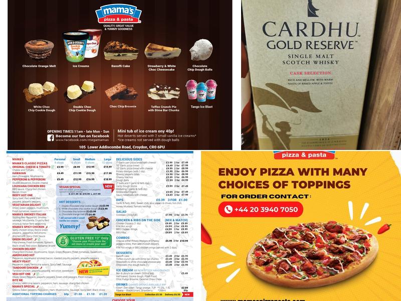 Mama's Pizza & Pasta Menu