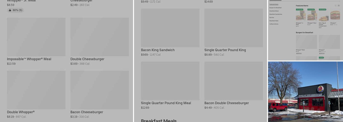 Burger King Menu