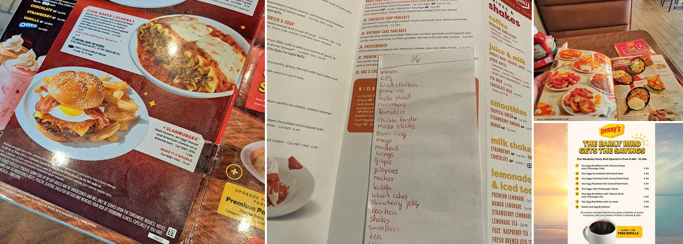 Denny's Menu