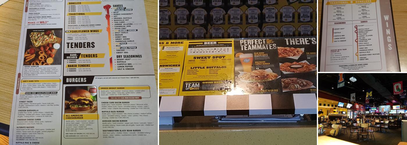 Buffalo Wild Wings Menu