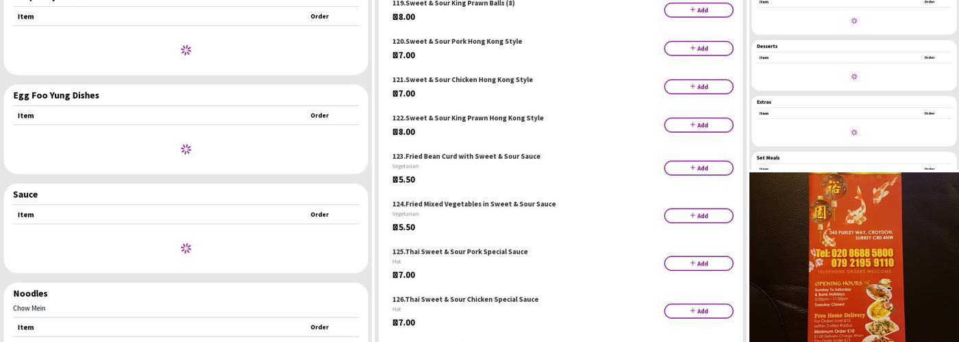 New Star Chinese Takeaway Menu