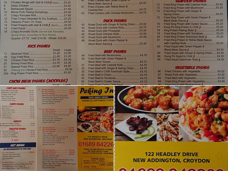 Peking Inn Menu