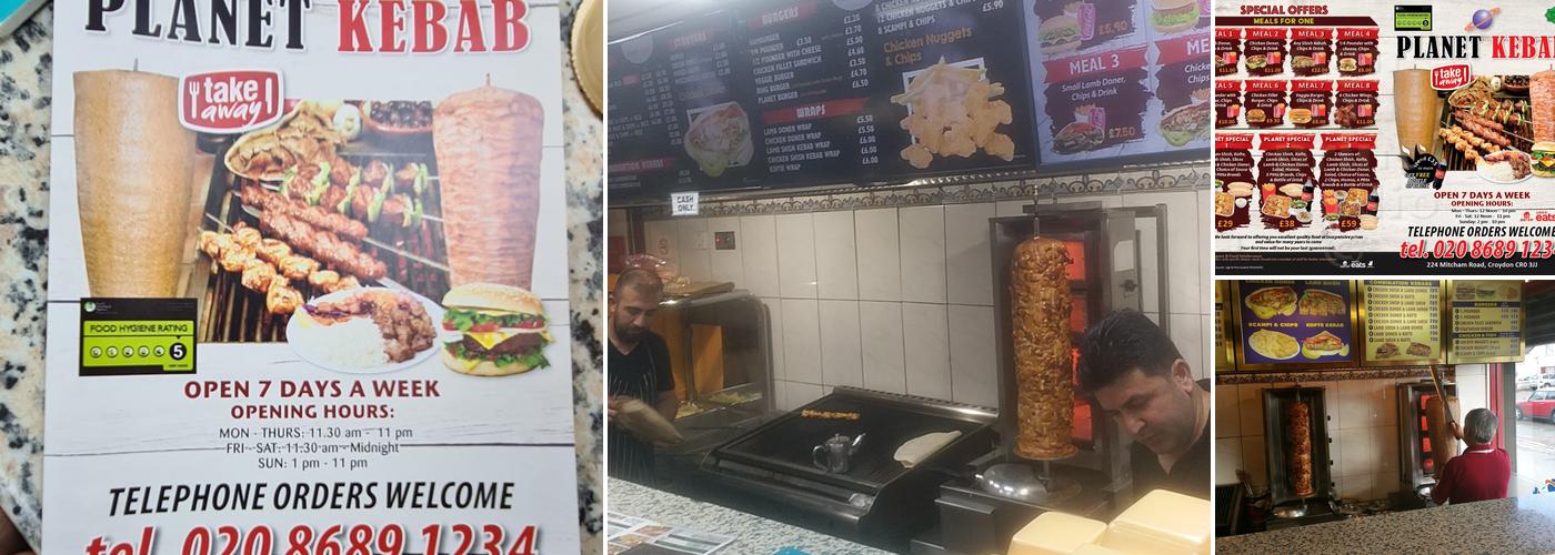 Planet Kebab Mitcham Road Menu
