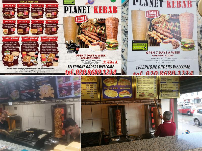 Planet Kebab Mitcham Road Menu