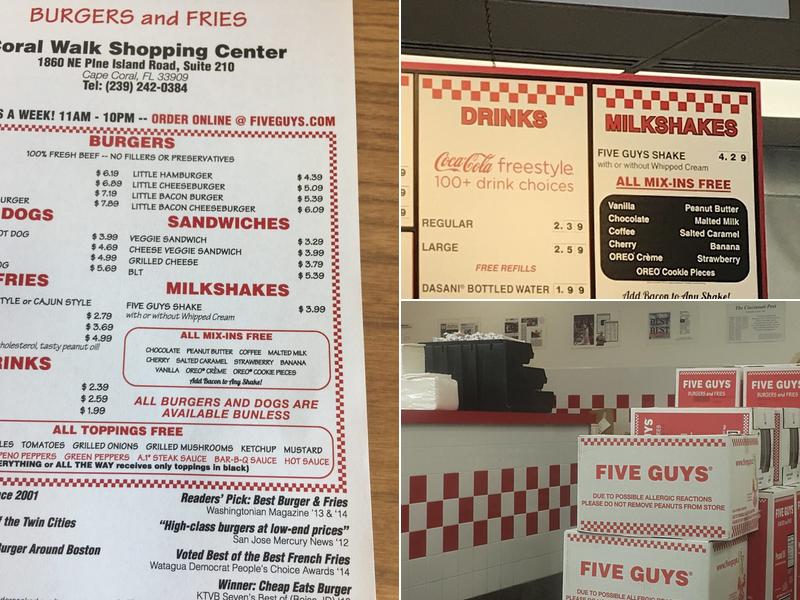 Five Guys Menu