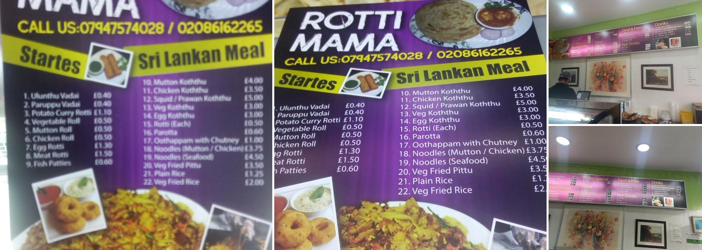Rotti Mama Menu
