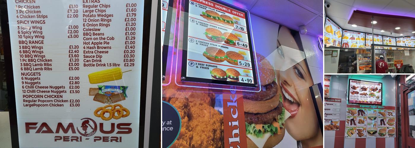 Famous Peri Peri Mitcham Road Menu