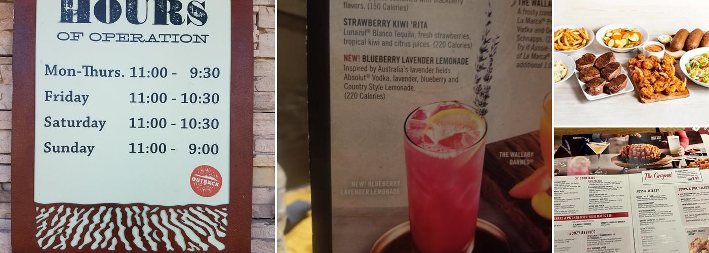Outback Steakhouse Menu