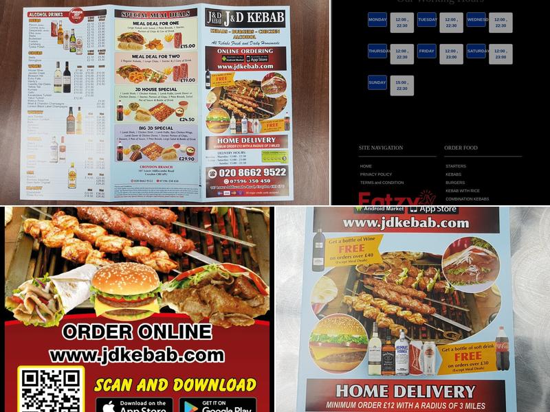 J&D Kebab Menu