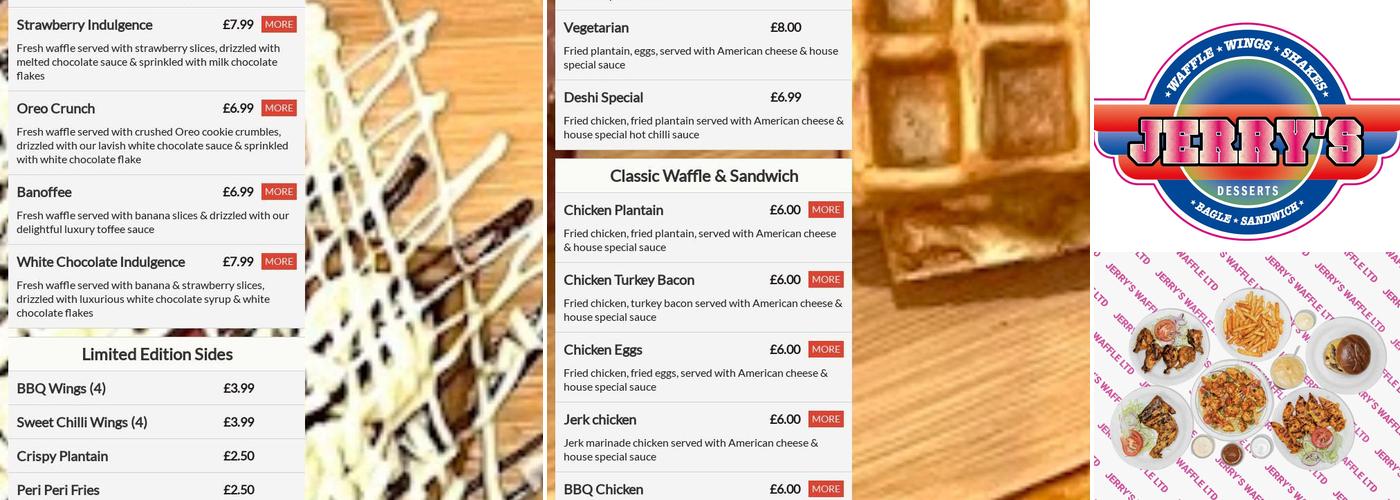 Jerry's Waffles Menu