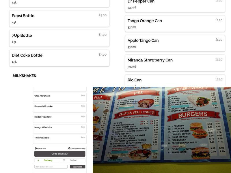 Flames Kebab and Fish bar Menu