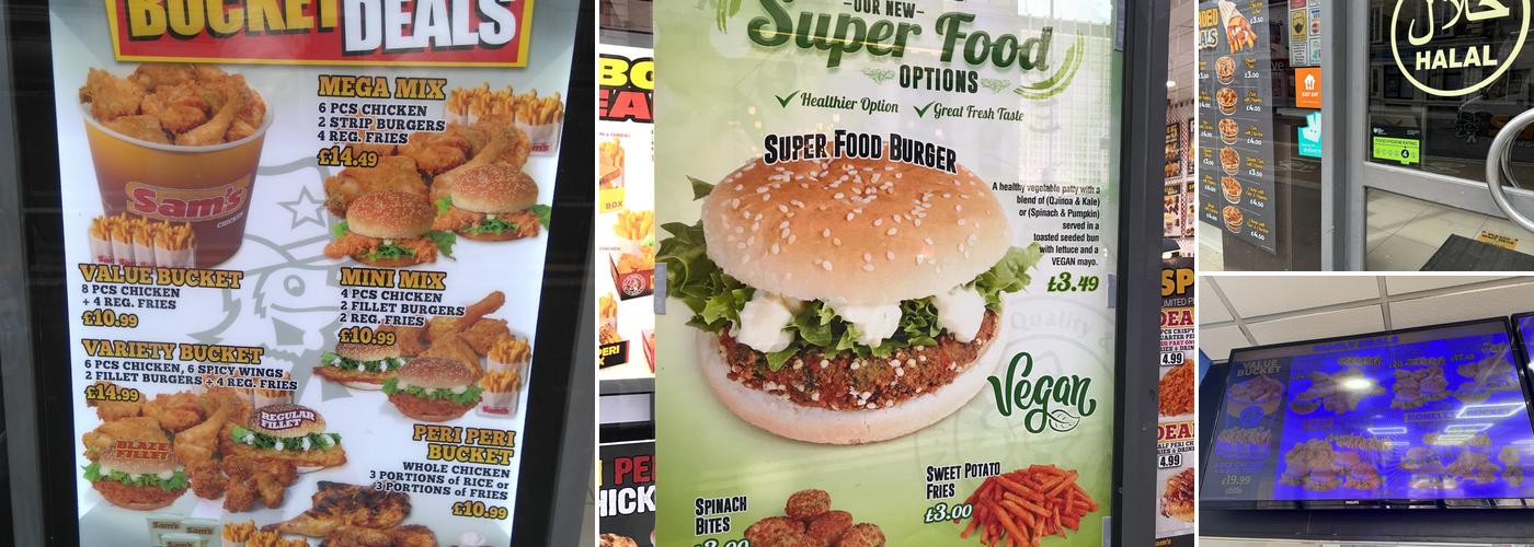 Sam's Chicken Croydon Menu