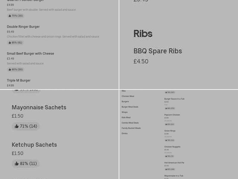 Croydon Morleys Fried Chicken Menu