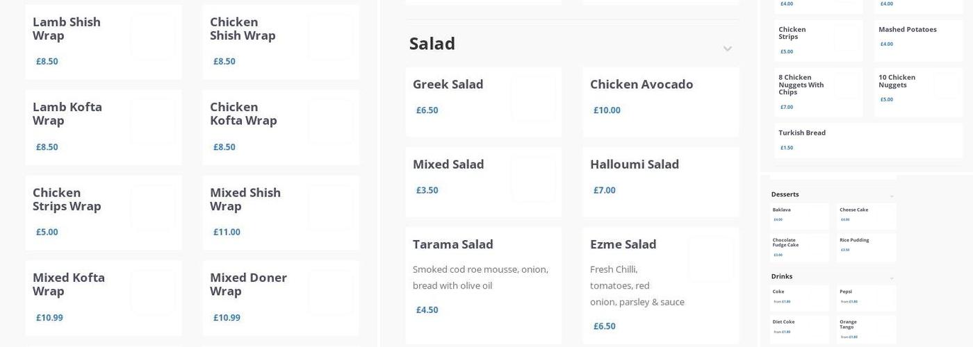 Kebab Place Menu