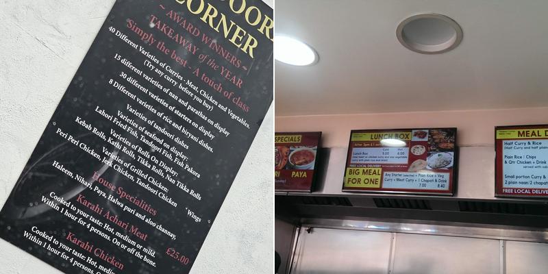 Tandoori Corner Menu