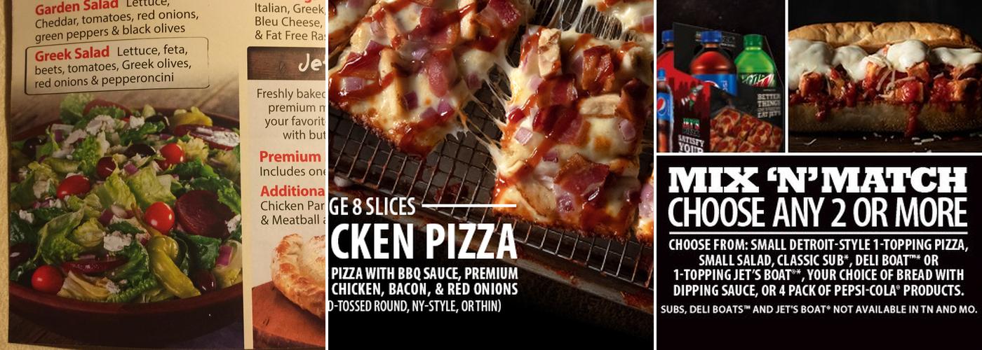 Jet's Pizza Menu