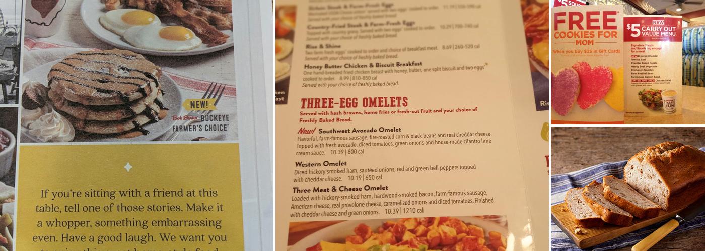 Bob Evans Menu