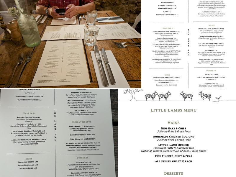 The Lamb Inn Menu