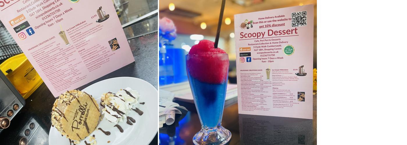 Scoopy Dessert Menu