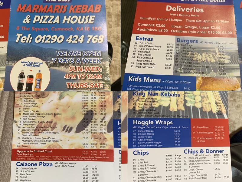 The Best Marmaris Kebab & Pizza House Menu