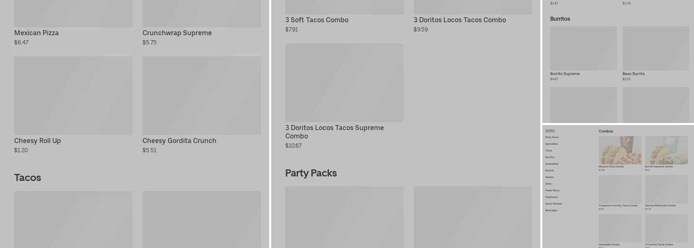 Taco Bell / KFC Menu