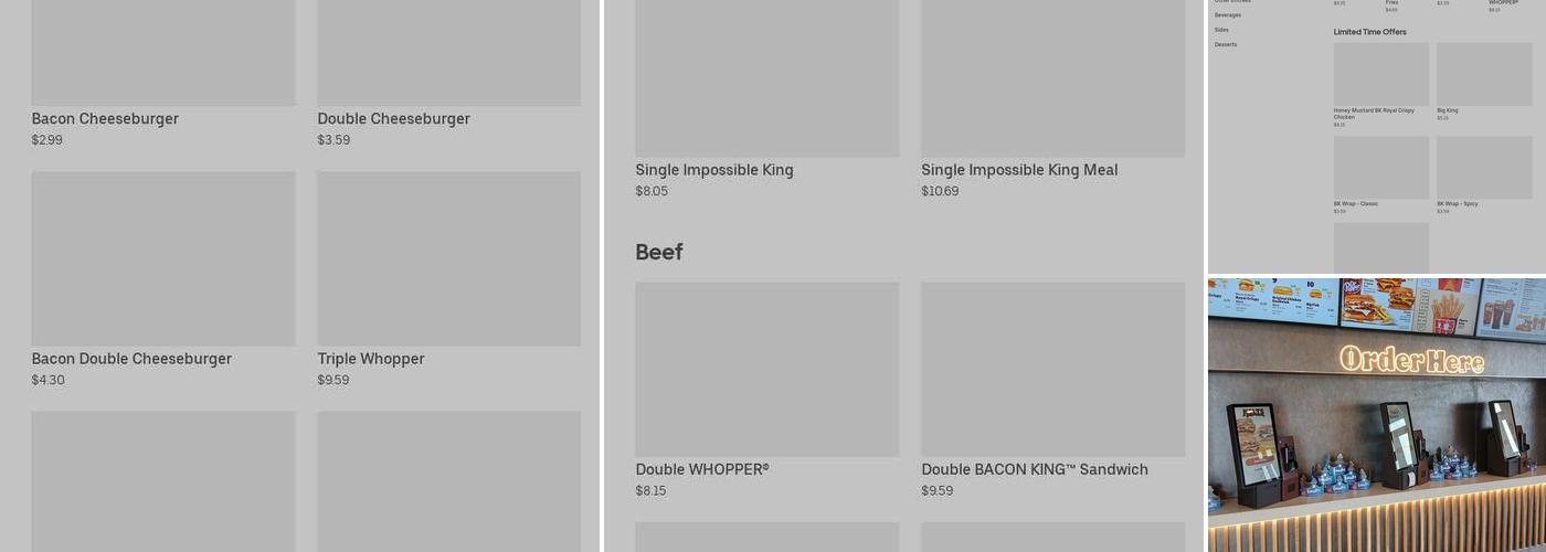 Burger King Menu