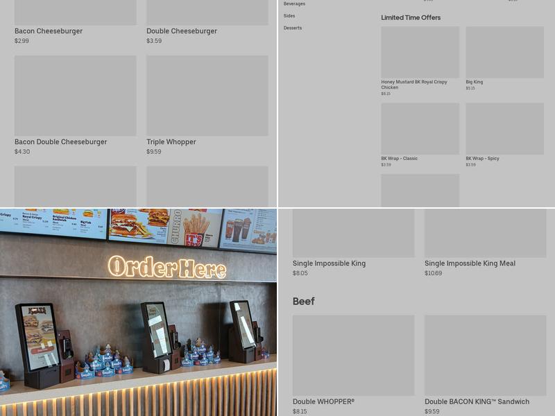Burger King Menu