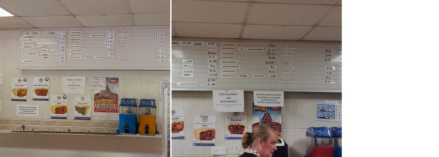 June's Fish Bar Menu