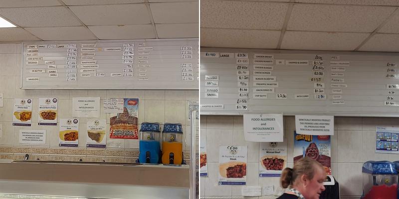 June's Fish Bar Menu