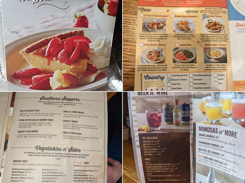 Cracker Barrel Old Country Store Menu