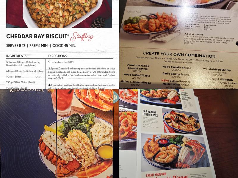 Red Lobster Menu