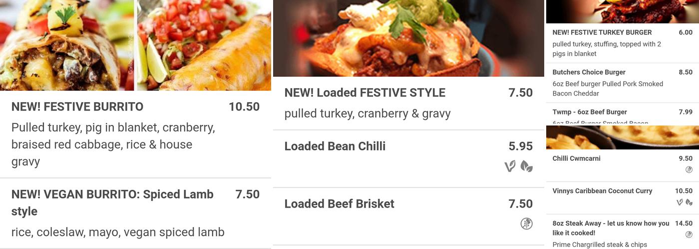 The Fork and Tune @ Cwmcarn hotel Menu
