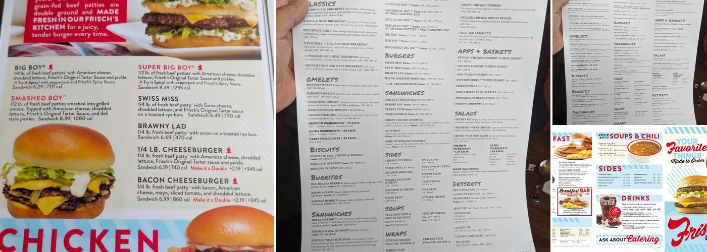 Frisch's Big Boy Menu