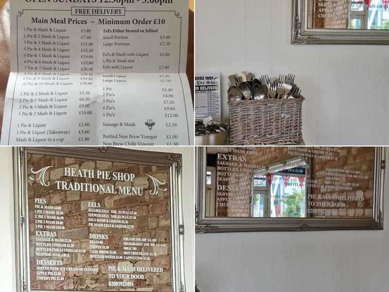 The Heath Pie Shop Menu