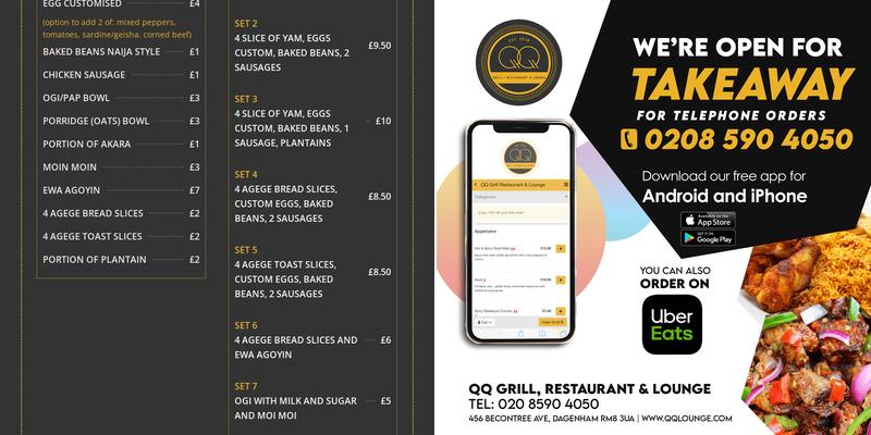 QQ Grill, Restaurant & Lounge Menu