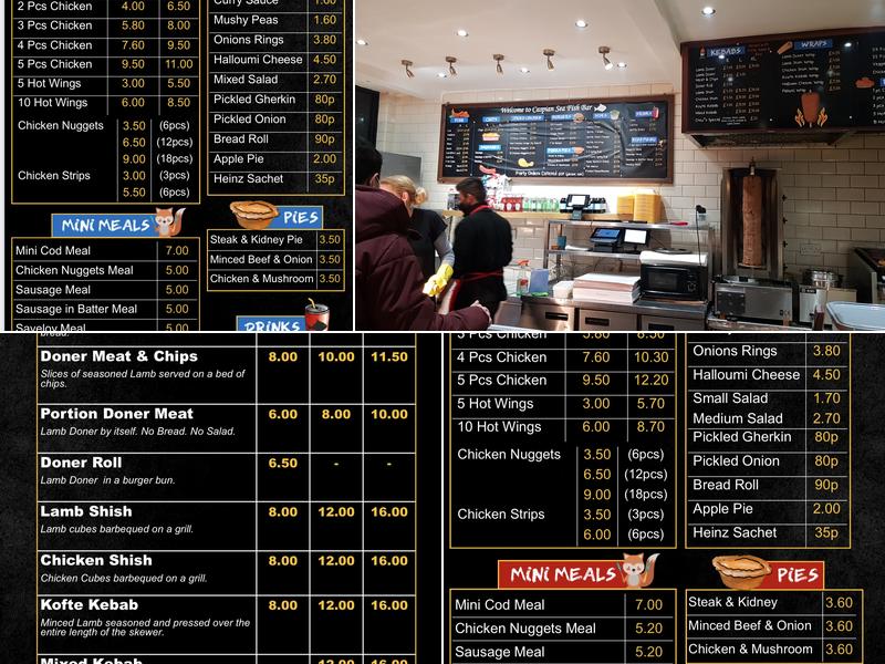 Caspian Sea Fish Bar Menu