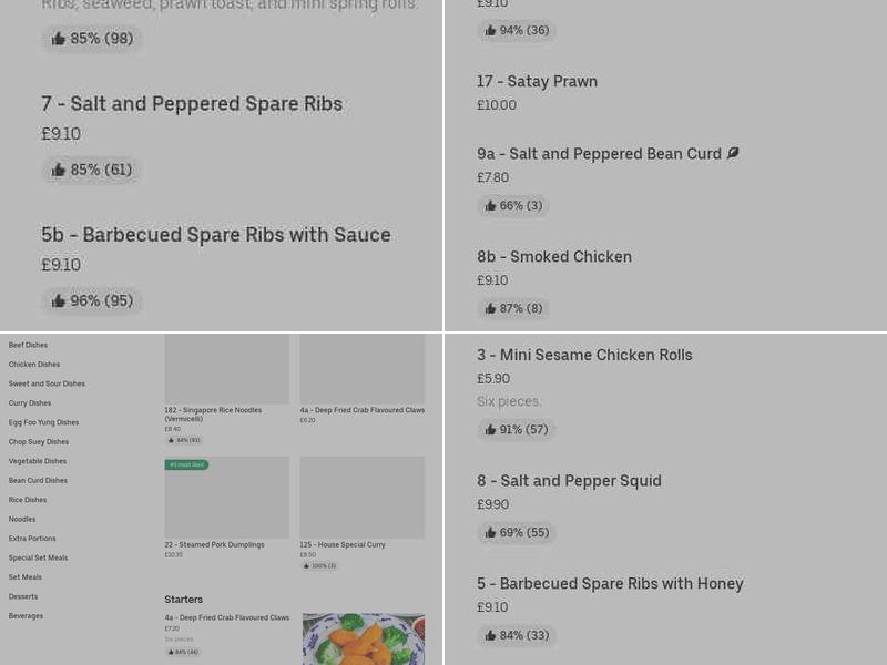 Chinese gourmet Menu
